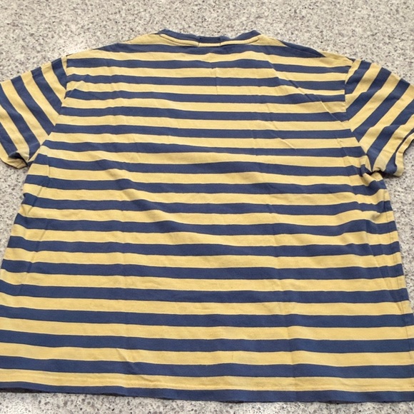 Polo Ralph Lauren Blue and Yellow Striped Tee Mens Large Classic Fit - Picture 6 of 6